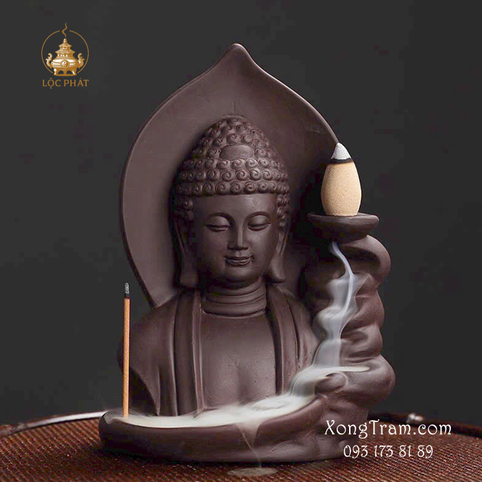 Thác Khói Trầm Hương Hình Tượng Phật TKTH-007